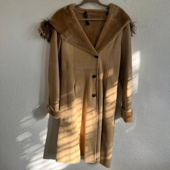 Vintage Andrew Marc Luxury Shearling Coat - Picture 1 of 6